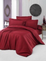 Lenjerie de pat Cottony Satin de Lux Stripe Bordo 2E (215507)