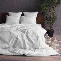 Постельное бельё Cottony Satin De Lux Stripe Perla Alba 2E (15058) фото №3 — интернет-магазин Desire.md