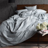 Lenjerie de pat Cottony Satin de Lux Stripe Smarald 2E (268460)