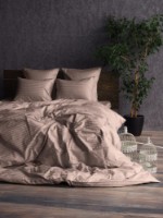 Lenjerie de pat Cottony Satin de Lux Tip Hotelier Stripe Light Brown 2 (210701) imaginea #1 — magazin online Desire.md