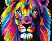Картина по номерам Brushme Радужный лев (GX8999)