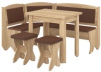 Colț de bucătărie Пехотин Император Дуб Сонома/Коричневый (без стола и табуретов)