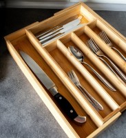 Suport organizare tacâmuri Casa Masa Bambus 26(44)x41cm (BNB3956T-2) imaginea #3 — magazin online Desire.md