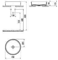 Lavoar Creavit Loop LP145-BM00E White Matte imaginea #2 — magazin online Desire.md