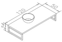 Шкаф с умывальником Orka Silver 95 Kestel (4678) фото №2 — интернет-магазин Desire.md