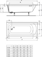 Ванна Ideal Standart Hotline 170x70 K865901 фото №3 — интернет-магазин Desire.md