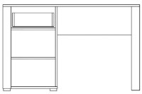 Masa de birou Yasen Denver Stegar Kraft Aur/Vanilie imaginea #2 — magazin online Desire.md