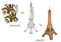 Puzzle 3D-constructor CubicFun Small Eiffel Tower (France) (S3006h) imaginea #2 — magazin online Desire.md