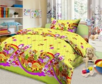 Lenjerie de pat pentru copii Cottony Cotton Muza Galben Copii (3814-4)