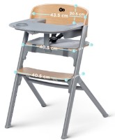 Стульчик для кормления Kinderkraft Livy Wood (KHLIVY00WOD0000) фото №7 — интернет-магазин Desire.md