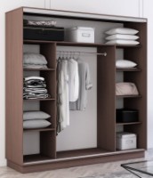 Dulap cu uşi glisante Mobildor-Lux Fox 190x220 (2226 Wenghe) Uși PAL ambele imaginea #2 — magazin online Desire.md