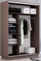 Шкаф-купе Mobildor-Lux Fox 150x220 (2226 Wenghe) Uși din PAL cu elemente oglinda фото №2 — интернет-магазин Desire.md