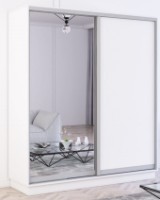 Шкаф-купе Mobildor-Lux Fox Chipboard/Mirror 180x220 White (fox6255)