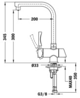 Смеситель для кухни Teka OS 206 Chrome фото №2 — интернет-магазин Desire.md