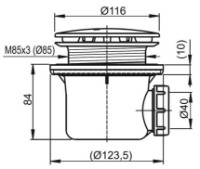 Сифон для душевого поддона Ravak X01309 фото №2 — интернет-магазин Desire.md