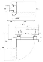 Смеситель для ванны Ravak X070042 фото №2 — интернет-магазин Desire.md