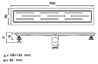 Rigolă de duș Gappo G87007-1 imaginea #2 — magazin online Desire.md