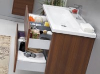 Шкаф с умывальником Orka Duden 100 Odeon Red Walnut (2817) фото №3 — интернет-магазин Desire.md