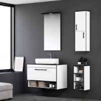 Шкаф-пенал Orka Knidos 99x30x20 White (16347) фото №3 — интернет-магазин Desire.md