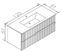 Dulap cu lavoar Orka Moonlight 120 Grey Matt (16543) imaginea #3 — magazin online Desire.md