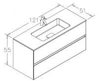 Dulap cu lavoar Orka Nest 121 Grey (1117) imaginea #3 — magazin online Desire.md