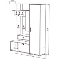 Antreu ML-Mobila ML-2 Stejar Craft Alb/Antracit imaginea #2 — magazin online Desire.md