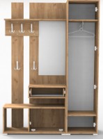 Прихожая ML-Mobila МЛ-2 Дуб Золотой/Белый фото №2 — интернет-магазин Desire.md