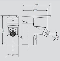 Смеситель для биде Genebre Klip (64140 16 45 66) фото №2 — интернет-магазин Desire.md