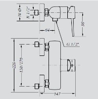 Смеситель для ванны Genebre Kelogic (64100 04 45 66) фото №2 — интернет-магазин Desire.md