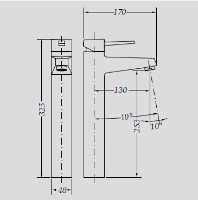 Смеситель для умывальника Genebre Kelogic (64136 04 45 66) фото №2 — интернет-магазин Desire.md