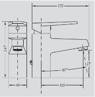 Baterie lavoar Genebre Klip (64130 16 45 66) imaginea #2 — magazin online Desire.md