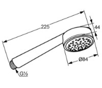Pară de duș Kludi Zenta 1S (6060005-00) imaginea #2 — magazin online Desire.md