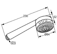 Pară de duș Kludi Zenta 2S (6070005-00) imaginea #2 — magazin online Desire.md