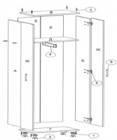 Dulap Пехотин ШГ 1 Nuca imaginea #2 — magazin online Desire.md