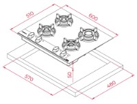 Plită incorporabilă cu gaz Teka GBC 64-G1 GBC BM imaginea #4 — magazin online Desire.md