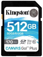 Сard de memorie Kingston SDXC 512Gb Canvas Go Plus Class10 UHS-I U3 V30 (SDG3/512GB)