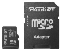 Сard de memorie Patriot 16Gb LX Series microSD Class10 U1 UHS-I + SD adapter (PSF16GMCSDHC10)