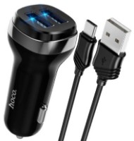 Автомобильная зарядка Hoco Z40 Superior with Type-C Black фото №4 — интернет-магазин Desire.md