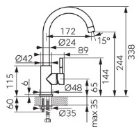 Baterie bucătărie Ferro Camira BCR4 imaginea #2 — magazin online Desire.md