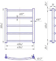 Uscător de prosoape Mario Classic 500х430/400 imaginea #2 — magazin online Desire.md