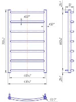 Uscător de prosoape Mario Classic 700х430/400 imaginea #2 — magazin online Desire.md