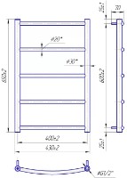 Uscător de prosoape Mario Classic HP 650х430/400 imaginea #2 — magazin online Desire.md