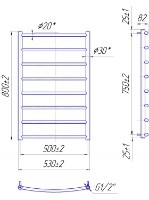 Uscător de prosoape Mario Classic HP 800х530/500 imaginea #2 — magazin online Desire.md