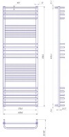Полотенцесушитель Mario Hera-Lux 1750х600/570 фото №2 — интернет-магазин Desire.md