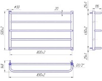 Uscător de prosoape Mario Lux City 500х830/800 imaginea #2 — magazin online Desire.md