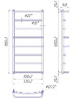 Uscător de prosoape Mario Lux HP 1100х530/500 imaginea #2 — magazin online Desire.md