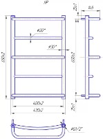 Uscător de prosoape Mario Lux HP 650х430/400 imaginea #2 — magazin online Desire.md