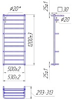 Uscător de prosoape Mario Luxor 1200х530/500 imaginea #2 — magazin online Desire.md