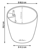 Ghiveci Lechuza Classico Color 60 White imaginea #4 — magazin online Desire.md