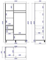 Dulap cu uşi glisante Mobildor-Lux Aron 120x220 White/Oak Sonoma (aron1720) K imaginea #3 — magazin online Desire.md